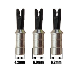 Milaem Archery Arrow Cam Arrow Cams Plastic Cam With Aluminium Arrow Nock Pins for ID 4.2/6.0/6.2mm Arrow Shaft (Pack of 50)