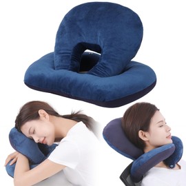 Sleeping Environment, Supervised by a Bedding Instructor, Nap Pillow, Office, Desk Pillow, Nap Pillow, Nap Pillow, Neck Pillow, Comfortable Sleep, Comfortable Hill Neck Pillow, 4 Uses (Blue)