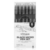 YISAN Fine Tip Pens Black 01,Extra Fine Point Writing Ink