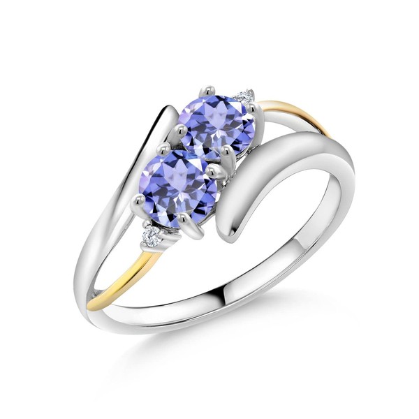Gem Stone King 0.94 Ct Round Blue Tanzanite 925 Silver