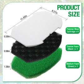 Gulfmew Pond Filter for Ponds Maintenance Kit, Suitable for Inpond 5 in 1 600 Gallon Model, Includes Foam Filters and Polymer Wool Pads Efficient Filtration Solution (Fit 600/900)