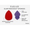 F.A.R.A.H Glam Knockout Makeup Sponges (2-Pack) – Latex-Free Foundation Blending