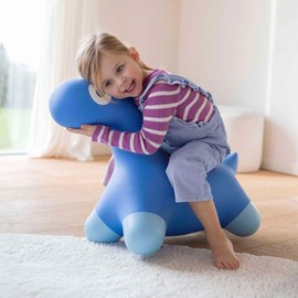 Quut Hoppi - A bouncy dinosaur ride-on toy! This adorable dino helps improve creativity, balance, coordination, and muscle strength. - Color: Lavender