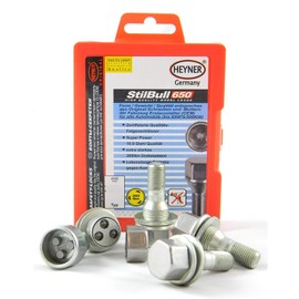 Heyner Locking Wheel Nuts M12x1.25 Fits Peugeot 206 Models Set 4 Locks Alloys Antitheft Protection Bolts ZH4