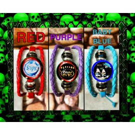 STYX BAND PARADISE THEATER SET OF THREE LEATHER BRACELETS