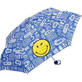 Smiley World Pocket Umbrella Mini Manual Stay Cool, blue