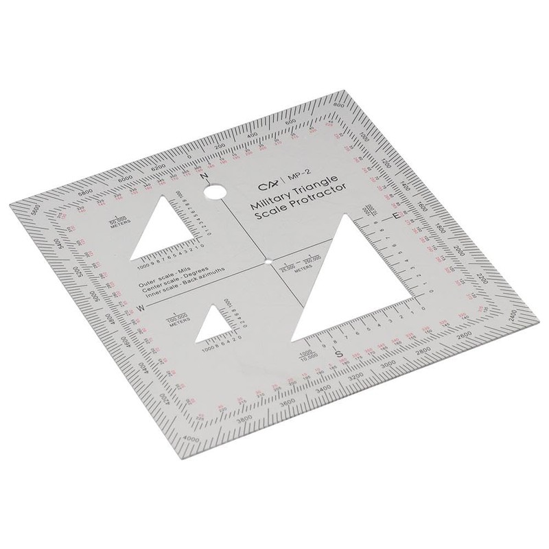 GetCoupon 6-inch Military Protractor, Transparent Plastics Perfectly for Land Nav