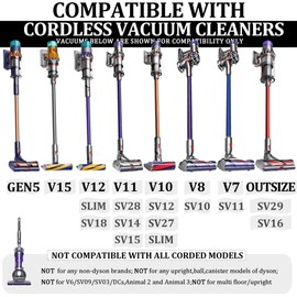 Attachments Kit for Dyson V15 V8 V11 V12 V10 V7 Gen5 Cordless Vacuum Cleaner,Compatible with Detect/Absolute/Outsize/Slim Accessories Replacement Brush Parts