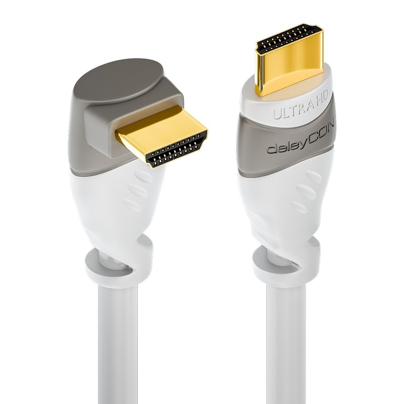 deleyCON 10 m HDMI 90° Angle Cable - Compatible with