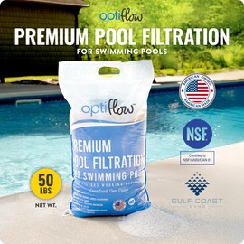 OptiFlow Pool Filter Sand, Premium Filtration with Pure Silica Formula, 50 Lbs - Swimming Pool System Accessories and Supplies for Cleaning and Maintenance