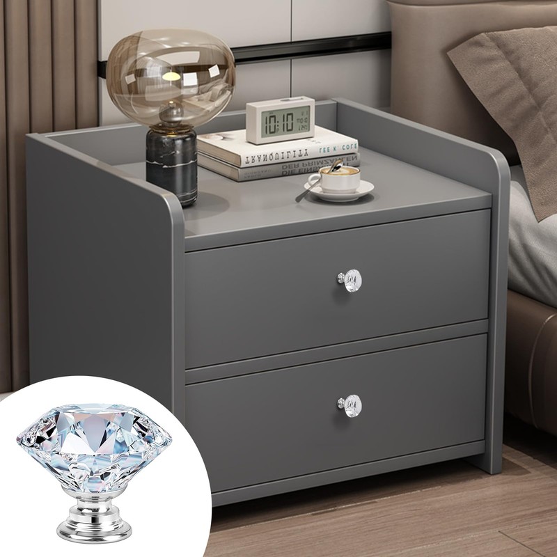 Makloee Drawer Knobs, 4Pcs Cabinet Knobs with 4 Screws, 20mm