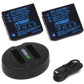 Wasabi Power Battery (2-Pack) and Dual Charger for Ricoh Caplio DB-60 and Ricoh GX100, GX200, R3, R4, R5, R30, R40, G600, GR Digital, GR Digital II, GR Digital III