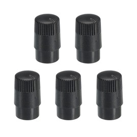 MECCANIXITY Potentiometer Control Knob ABS Guitar Knob for 6mm D Type Shaft Electric Guitar Power Amplifiers Stereos,Bass Volume Tone 180 Degrees Rotary Knob Black 5PCS