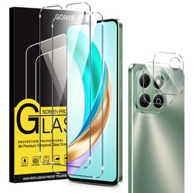 Coiwxmoi [2+2 Stück Panzer Schutz Glas für Honor X6B, 2 Kameraschutz, 2 9H Härte Schutzfolie, Anti-Kratzen Displayschutzfolie,Full Screen Kamera Schutzglasfür Honor X6B 6,56"