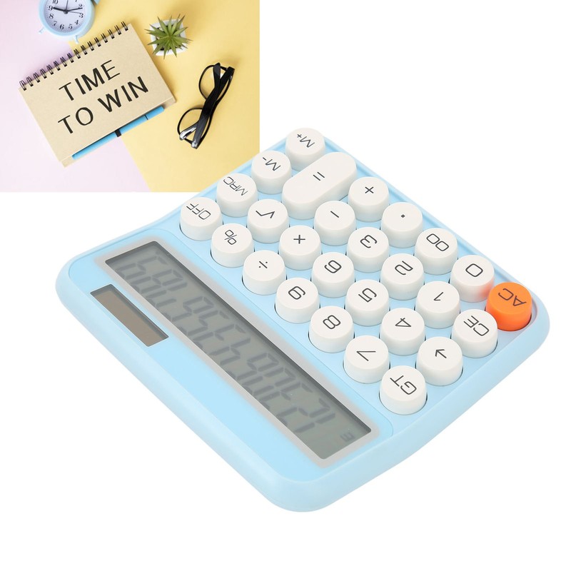 12 Digits Desktop Calculator with Large LCD Display Dual Power