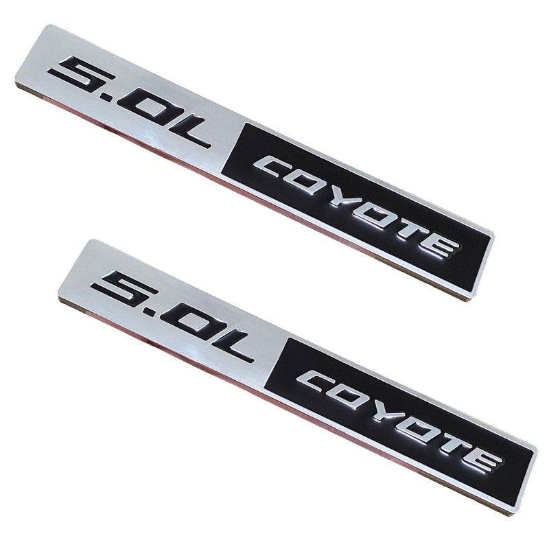 Fidida 2PC 5.0L Coyote Emblem Decal Car Engine Letters Decal