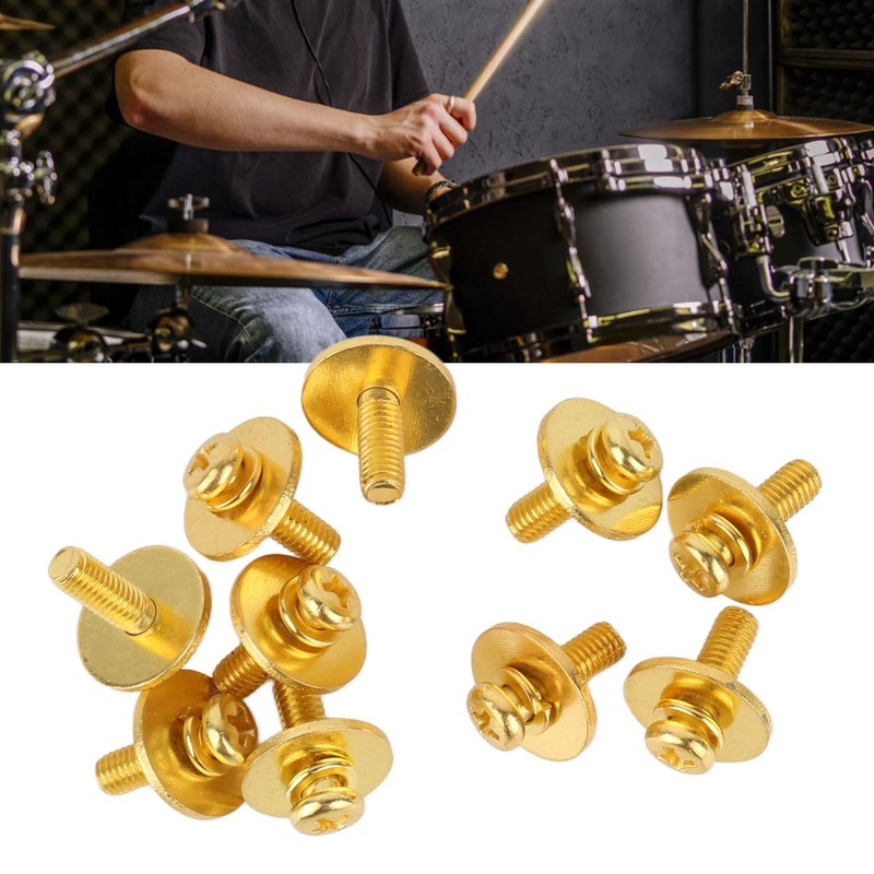 10Pcs Drum Set Lug Screw Replacement Metal Musical Instrument Drum