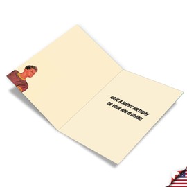 J9725 Jumbo Funny Birthday Father Card: K Grass With Envelope (Extra Large Version: 8.5'' x 11'')