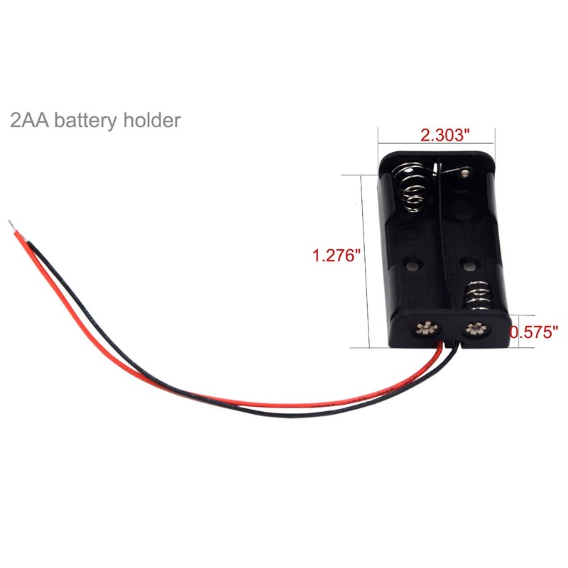 LampVPath (Pack of 4 AA Battery Holder Bundle: Single 1AA