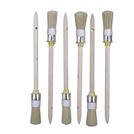 Pack of 6 Ring Brushes, Diameter 20 mm, Size 2 Round Paint Brushes, Light Bristles