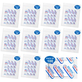 QHOWYAL 100 Packs 200CC Oxygen Absorbers (10 Packs in Individual Vacuum Bag), Food Grade Oxygen Absorbers for Food Storage, Perfect for Mylar Bags, Canning, Mason Jars