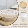 GWCYMYD 3 Pcs Bread Proofing Cover, Linen Sourdough Bowl Cover,