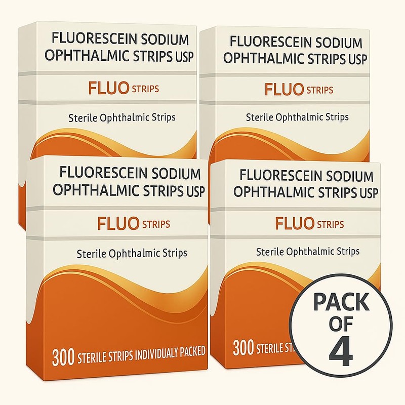 Cosmid Ophthalmic Fluoro Touch Strips - 1200 Strips -(4 x