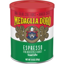 Medaglia D'Oro Italian Roast Espresso Style Ground Coffee, 10 Ounces (Pack of 12)