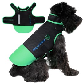 dog armour PRO Protective Dog Harness Vest for Dogs – Shield Your Pet from Raptor and Animal Attacks – Adjustable, Choke Free, Waterproof, Reflective (XS, Green)