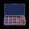 150pcs Metric 15 Sizes Copper Flat Washers Gaskets Assortment Set