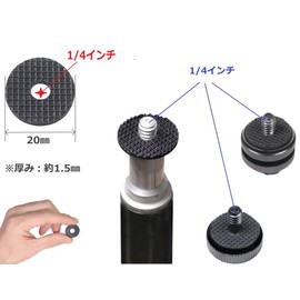 1/4" Camera Screw Spacer Rubber Cushion Grip Fixing Pad Universal 1/4" Tripod Monopod Head Anti-Slip Protective Rubber Adapter D20-T1.5 (8 Pack)