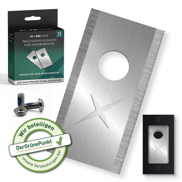 FixedNow Robotic Lawnmower Replacement Blade Set [12 Pieces] Compatible with