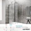 gotonovo Polished Chrome Exposed Pipe Bathroom Shower System Wall Mount