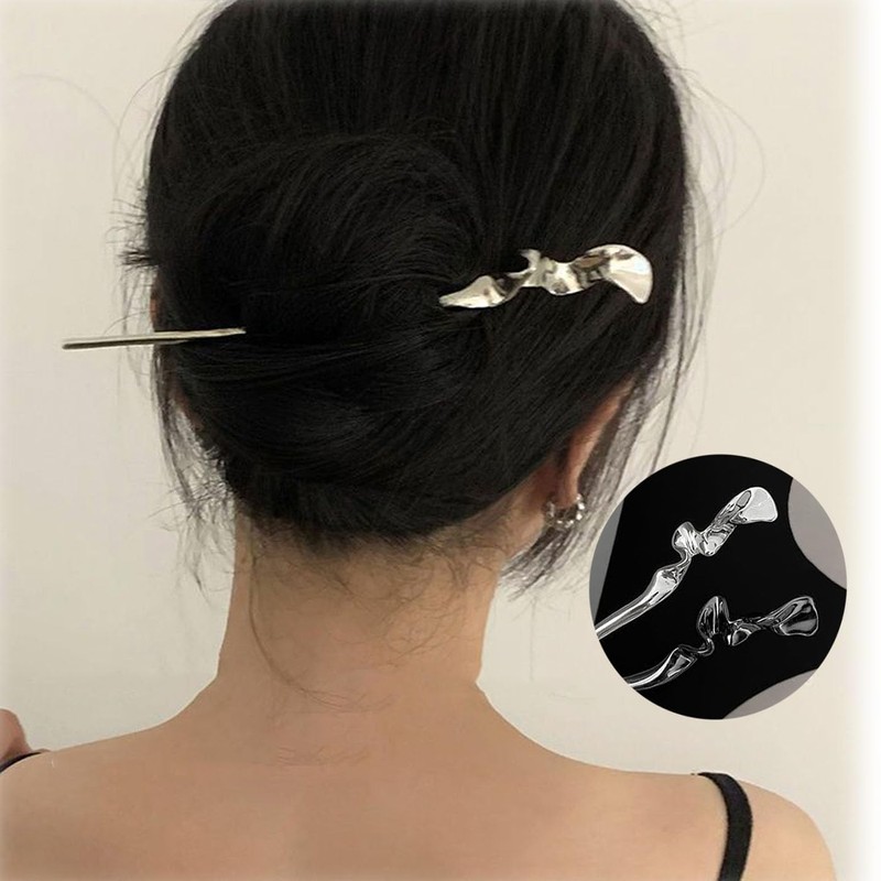 HUIKKJP かんざし 髪留め ヘアアレンジ シンプル 簪 ヘアスティック ヘアアクセサリー 浴衣 着物