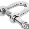 com-four® 2x D-shaped shackles - large shackles snap hooks with