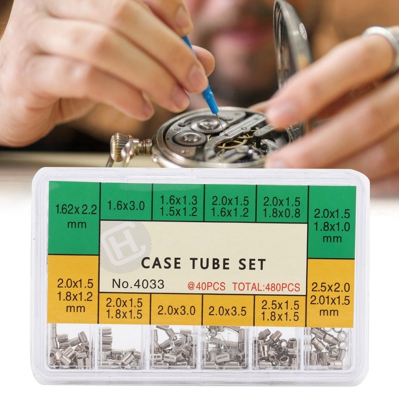 12 Sizes of Watch Case Tube Metal Repairing Tool for