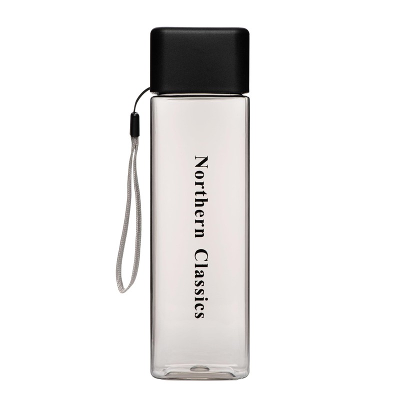 Generisch Stylish Square Designer Qubelle 480ml Clear Water Bottle with