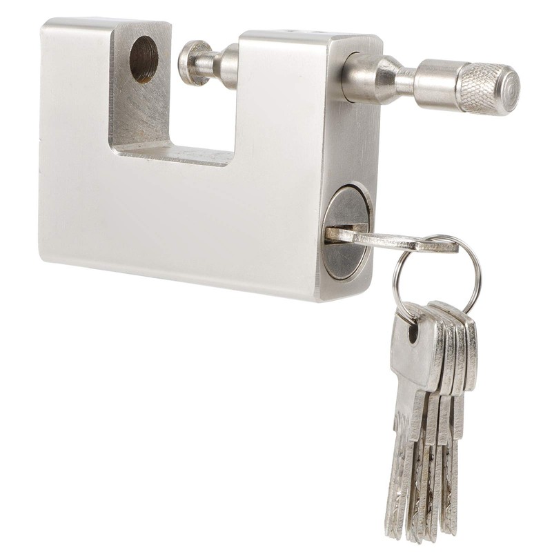 , High Security Padlock Rectangular Thick Shackle AntiTheft Iron D