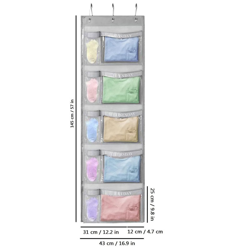 RUIPBOTE 2 Pack Weekly Kids Clothes Organizer – Day of