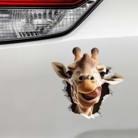 Giraffe Decal - Wall Hole Sticker with 3D Effect