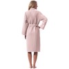 Morgenstern Women's Lightweight Bathrobe, 100% Cotton, Waffle Pique, pink