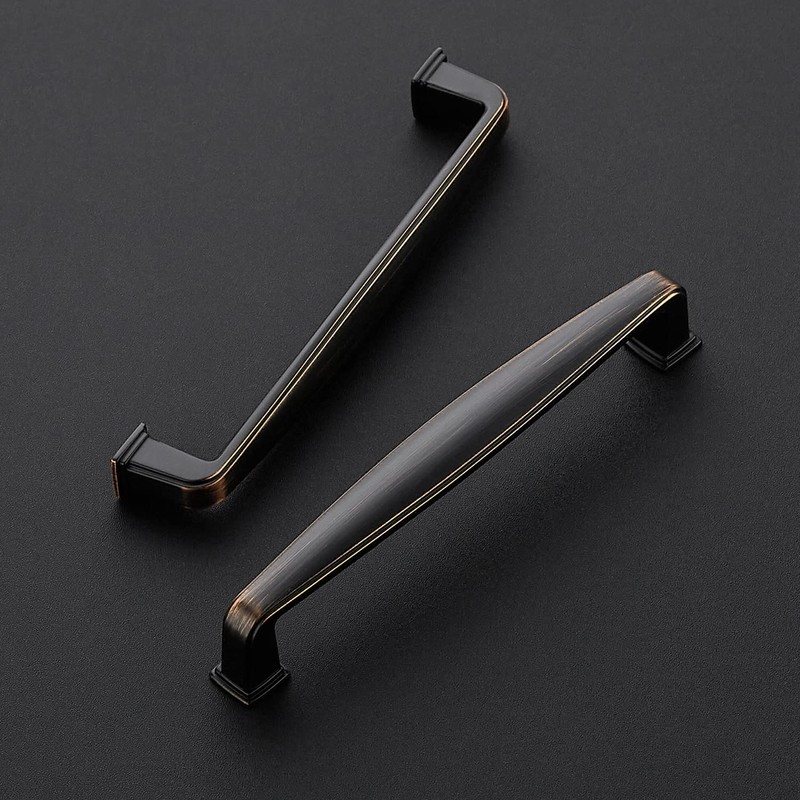Ravinte 5 Pack Bronze Cabinet Handles: 5-inch Solid Oil Rubbed