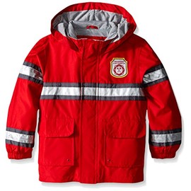 Carter's Boys' Toddler Fireman Raincoat Slicker, Red, 3T