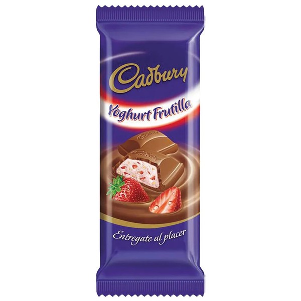 Cadbury Chocolate Bar Yoghurt Frutilla Strawberry, 160 g / 5.6 oz (pack of 2)