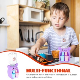 SAFIGLE 2Pcs Mini Tiny Water Dispenser Toy Mini Water Dispenser Cartoon Animals Water Machine Kids Drinking Water Fountains Toys for Kids Dollhouse Playset Birthday Gifts