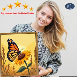 Whimsical Wall Art – Monarch Butterfly Framed Wall Decor 8"x10", Nature-Inspired Canvas Print with Redwood Branches, Rustic Woodland Artwork for Bedroom, Kitchen, Living Room