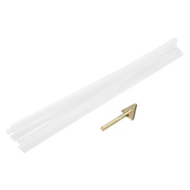 MECCANIXITY 10 Pcs White Plastic Welding Rods 5mm x 200mm PE Double Strands Ribbon Welding Strip with Smoothing Tools for Repairing Water Tanks Forklift Pallets Trash Cans(0.2inch x 8inch)