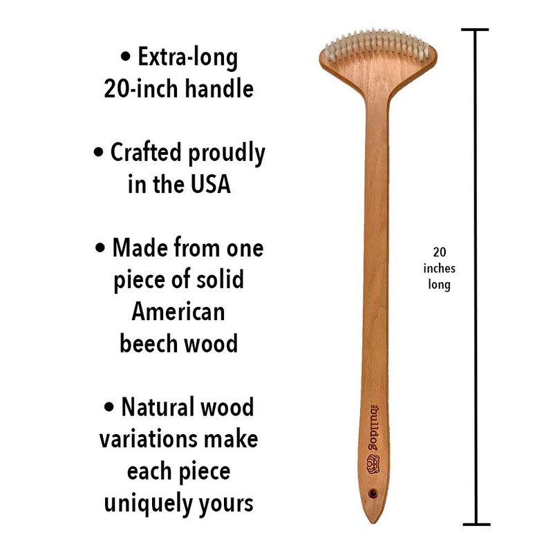 The Bulldog Back Scratcher, The Original Brush Skin Stimulator for