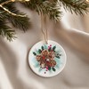 Pinecone Ornaments Round Ceramic 3 inches with Frosted Glossy Finish