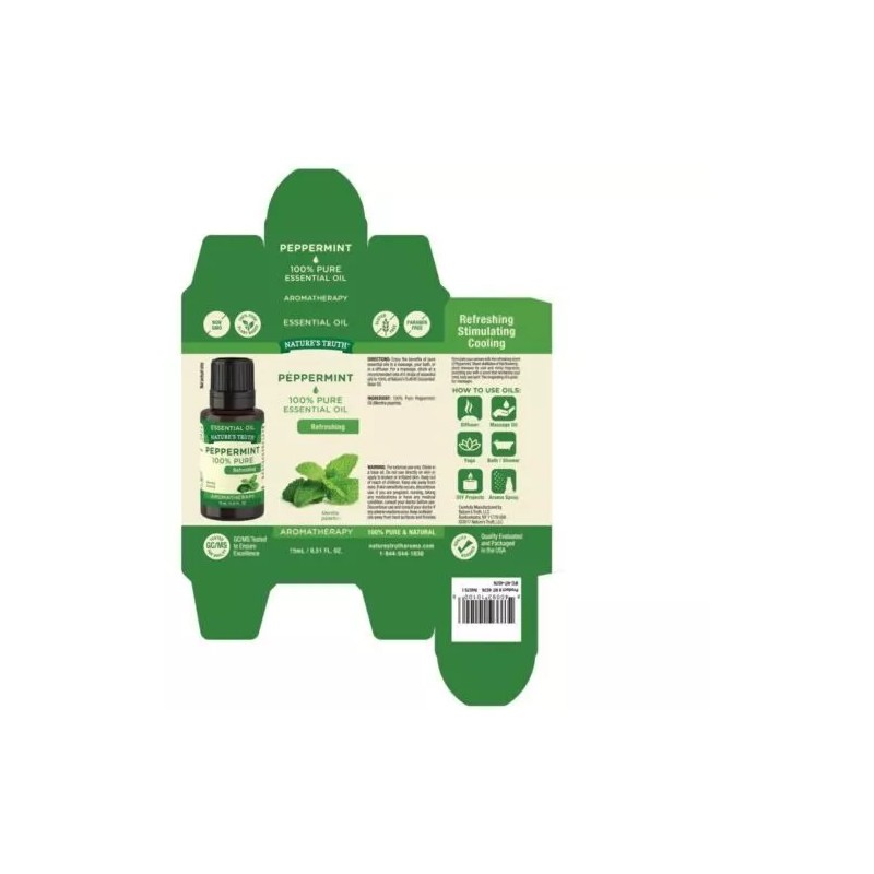 Nature's Truth Aromatherapy Peppermint Pure Essential Oil Refreshing 0.51 Ounce